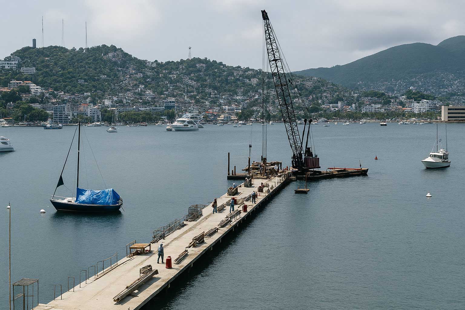Pilotes y muelles construidos por CONCIM